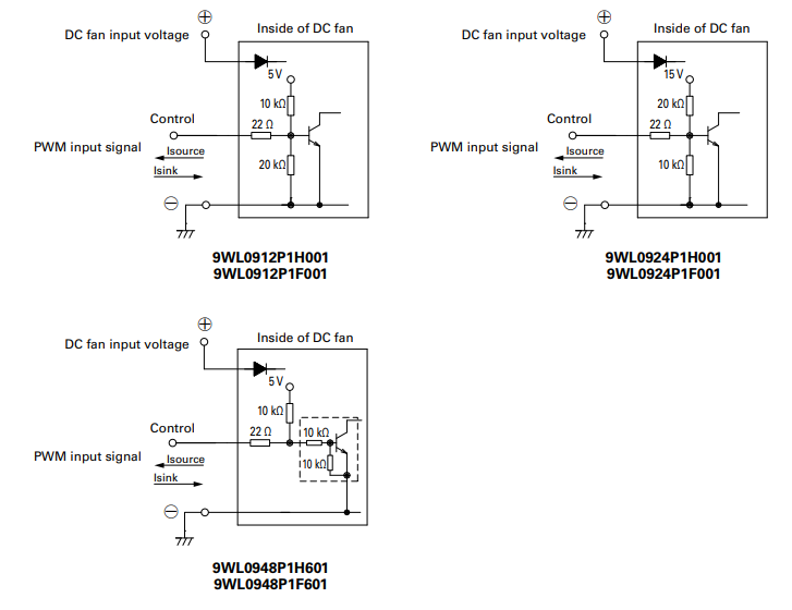 Schematic - Sanyo Denki 92W 9WL Splash-Proof Fans